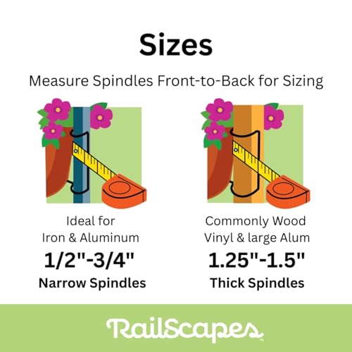 Railscapes Floating Railing Plant Clip for 1/2" - 3/4” Narrow Spindles - view 2