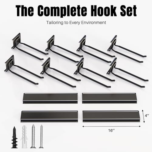 Garage Garden Tool Organizer Wall Mount, Heavy Duty Garage Tool Storage Rack 64 Inches, Max Load 440lb - Shovel, Rake, Folding Chair, Weed Eater Storage - view 2