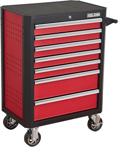 Upgrade 7-Drawer Rolling Tool Chest with Locking Wheels & Drawers, 18.5" D x 27.9" W x 39.5" H Mobile Tool Storage Cabinet, Heavy-Duty Garage Organizer w/Ergonomic Handle - view 4