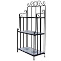 Mosaic Plant Stand, 3-Tier Metal Flower Rack, Indoor Garden