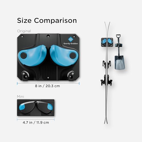 Mini – Compact Wall Rack for Tools & Sports Gear | Secure, Non-Slip Storage | Fits Handles up to 1.5 in | Garage Organization | Tool Storage Rack | Sports Equipment Organizer | 6 Pck - view 3
