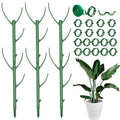 Monstera Plant Support, 6 Pack Upgraded Plant Stakes for Indoor Plants, 0.39 in Thick Stackable House Plant Stakes with Plant Tie & 20 Clips for Pothos, Vine, Climbing Plants