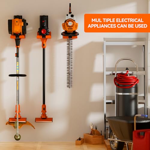 Garage Organizer Trimmer Rack,Garden Power Tool Hanger,2Pack,Orange - view 4
