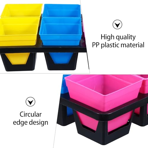 6-Grid Plastic Nursery Seedling Tray with 6 Large Compartments, Hydroponic Germination Grower Tray for Vegetable and Succulent Seedlings, Gardening Propagation Supplies, Random - view 7