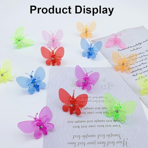 60 Pcs Orchid Clips Set Butterfly Plant Clips Dragonfly Orchid Support Clips Portable Cute Vine Clips for Support Garden Plant Flower Vine, Mix Color - view 3