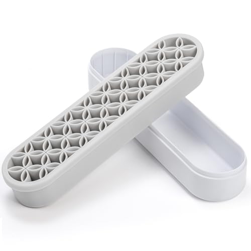 3 Pack Silicone Makeup Brush Holder, Desktop Cosmetic Organizer Pen Holder, Sewing Tool Holder Beauty Tool Organizer Stand for Brush, Scissors, Toothbrush - view 3
