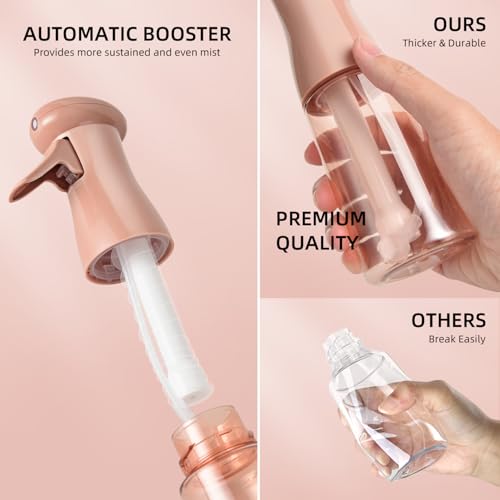 Spray Bottle For Hair, Continuous Mister, Fine Mist (2 Pack, 6.8 OZ) - view 7
