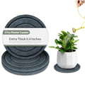 Felt Plant Saucer Mat - 3 Pcs 8 Inch Water Absorbent Planter Coaster, 0.4 Inch Thick Flower Pot Saucer Pad, Planting Drip Tray for Indoors, Fabric Protective Plate for Tabletop and Floor Surface