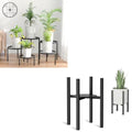 5-Pack Decent Metal Plant Stands with Adjustable Metal Plant Stand Indoor and Outdoor