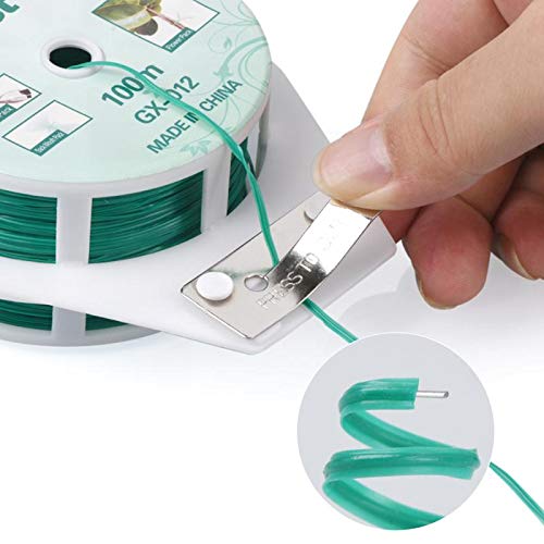 328ft (100m) Twist Ties, Green Garden Plant Ties with Cutter for Gardening and Office Organization, Home - view 3