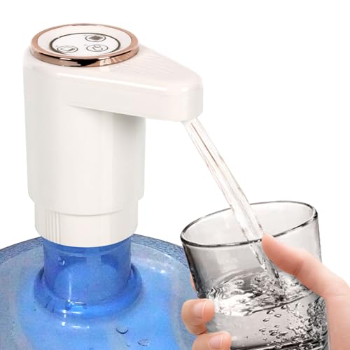 Water Dispenser for 5 Gallon Bottle,Automatic Water Pump,Portable USB Charging Electric Water Pump for 2-5 Gallon,Built in Two Water Pumps,for Home, Kitchen, Living Room,Camping, Travel, Office