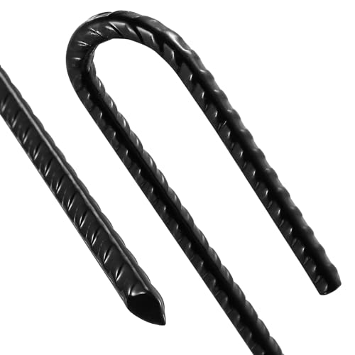 12-Inch Rebar J Hooks 10 Pack, 1/4-Inch Heavy Duty Ground Anchors - view 3