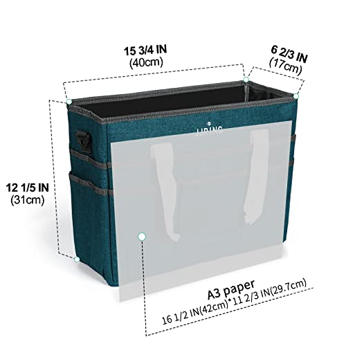 Craft Organizer Tote Bag Large Art Storage Caddy Bluish Green - view 2