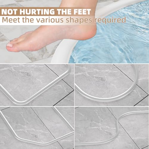 39” Transparent Shower Threshold Water Dam Stopper for Dry Wet Separation - view 3