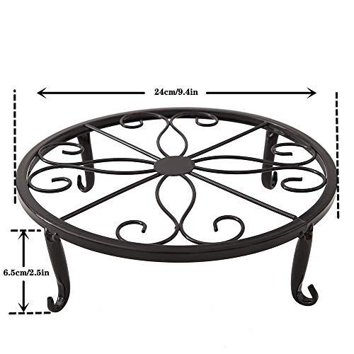 Metal Potted Plant Stand Set of 3 (Black) - view 2