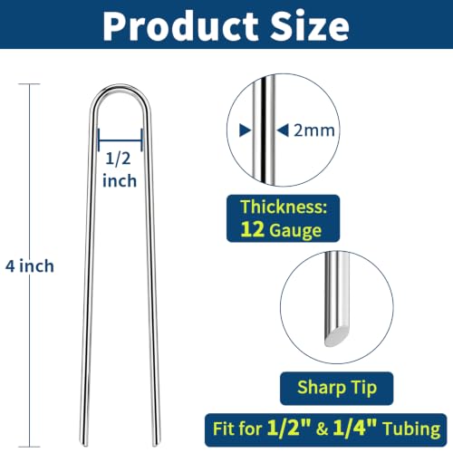 200 Pack 4 Inch Garden Stakes Galvanized Drip Irrigation Stakes - view 2