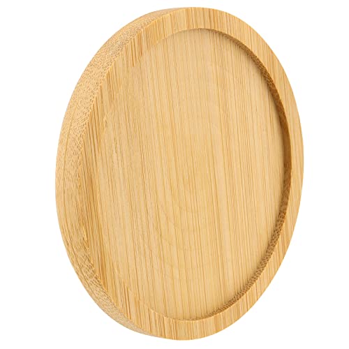 30 Pack 3 Inch Round Bamboo Coasters, Natural Wooden Drink Coasters, Round Bamboo Saucer Decorative Succulent Tray for Cups, Outdoor and Indoor Plant Pots - view 4