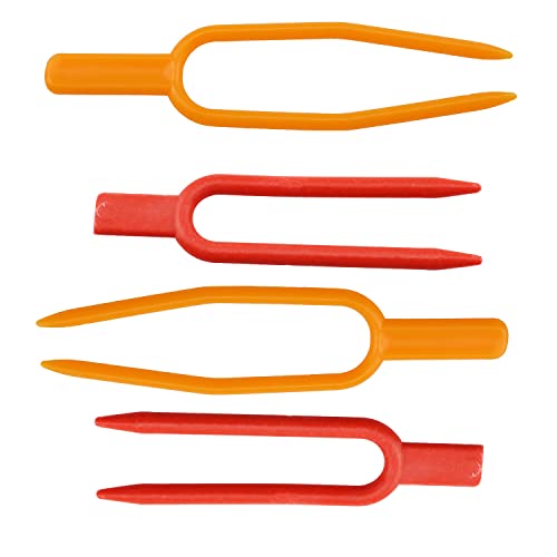 Gardening Plant Fixing Clips Reusable Garden Strawberry Fork Used for Fixing Vines Such as Flowers, Strawberries and Watermelons (120 Each for red and Orange) -240PCS - view 2