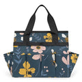 Garden Tote Bag with Pockets Bee Flower Gardening Bags for Tools Organizer Heavy Duty Storage Bag with Handle for Lawn Yard Casual