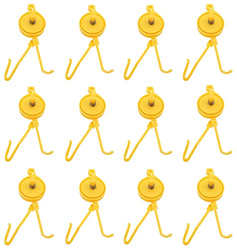 Plant Yoyo Hanger with Double Clip Hooks Pack of 12, Retractable Plant Support Spool Roller with Stopper for Stem Supporter and Branch Training (12/Pack) - view 6
