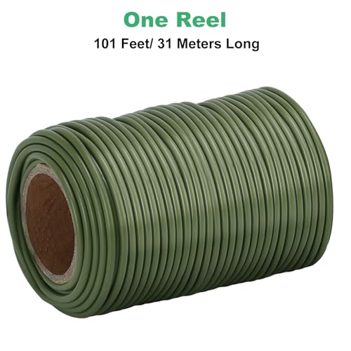 101 Feet Soft Plant Ties Dark Green Plant Twist Ties, Plant Ties for Support. Gardening Supplies for Plants Office Home Organization 3mm Diameter - view 2