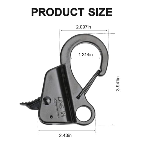 2PCS/4PCS Boat Anchor Hook Sliding Hook,WLL8000 Lbs for 3/8"-5/8"Rope - view 3