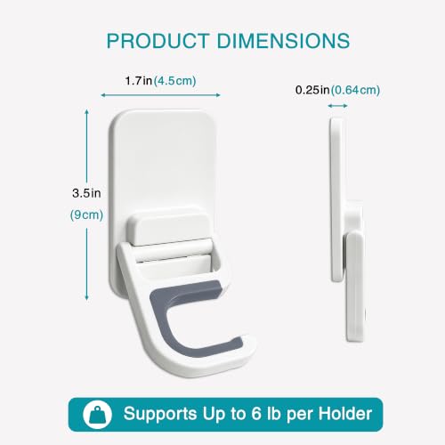 3 Pack Broom Hanger Wall Mount, No-Drill Mop Holder Cleaning Organizer - view 3