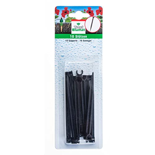 Drip Irrigation Parts - Tropf Support Stakes for Supply Tube and Drippers - Secure and Prevent Clogging in Your Drip Irrigation System - 10 Pack