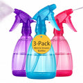 Plastic Spray Bottles - 12oz (3 Pack) Water Spray Bottle for Hair, Gardening, Grilling & Cleaning Solution - Empty Spray Bottles for Cat - Small Spray Bottle