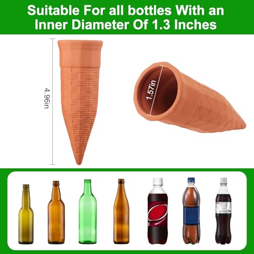12 Pack Terracotta Watering Spikes, Plant Watering Devices - view 2