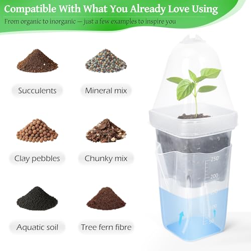 12Pack 2.5" Self Watering Seed Starter Pots for Plant Propagation Cuttings - view 5