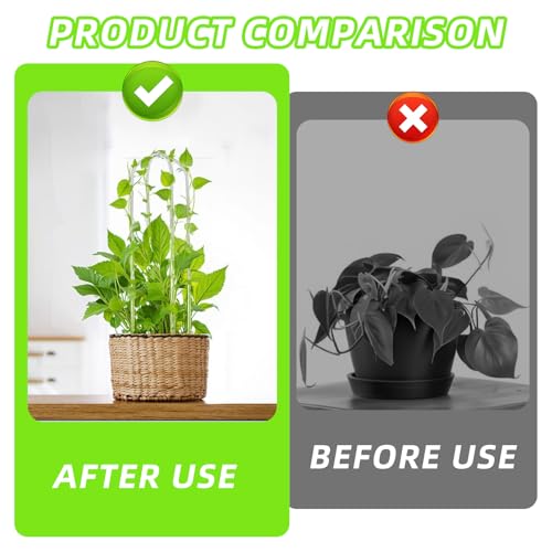 3PCS U-Shaped Clear Acrylic Trellis, 13.7X4'' Plant Trellis - view 4