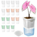 15 Pack 2 inch clear self watering pots for indoor plants,multi-color