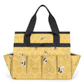 Garden Tote Bag with Pockets Honeycomb Gardening Bags for Tools Organizer Heavy Duty Storage Bag with Handle for Lawn Yard Casual