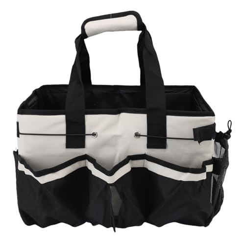 Wearable Cleaning Supply Bag, 600D Oxford Cloth with Removable Dividers, Large Capacity Tool Tote with Adjustable Strap, for Home Car Wash Gardening Painting