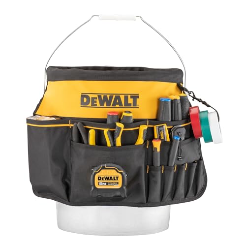 DWST560109 Foldable Multi-functional Tool Bag, Bucket Cover, Garden Bag, Soft Black & Yellow - view 4
