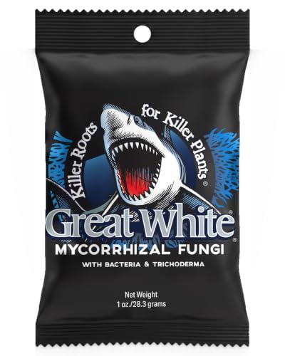 Great White Mycorrhizal Fungi, Beneficial Bacteria for Plant Growth, Root Booster, Concentrated 3-in-1 Formula (1 oz)