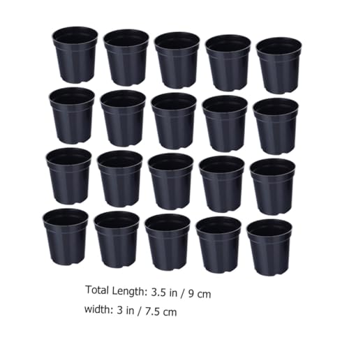 20pcs Plastic Plant Nursery Pots for Seedling Propagation, Sturdy Gardening Containers, Medium Size Plastic Flower Pots for Indoor and Outdoor Use - view 2