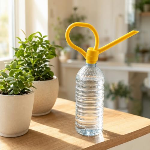 Bottle Watering Spout, Easy Plant Irrigation Attachment for Plastic Bottles, Indoor Pots, Seedlings, Balconies, Garden Beds and Household Plant Care - Yellow - view 6