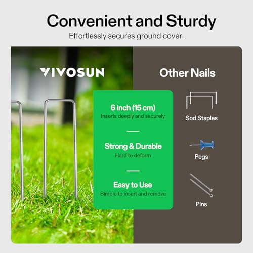 6 Inch 50-Pack Garden Stakes, 11 Gauge Steel Garden Stakes - view 4