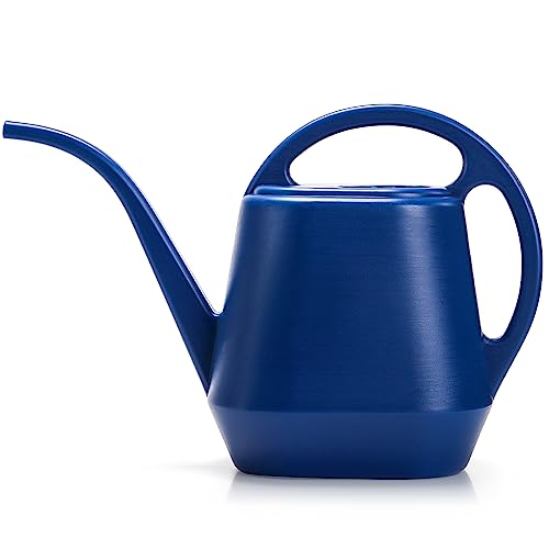Watering Can, 1/2 Gallon Plastic Watering Cans with Comfortable Handle, Small Garden Watering Cans Long Spout for Indoor Outdoor Watering Plants, Blue