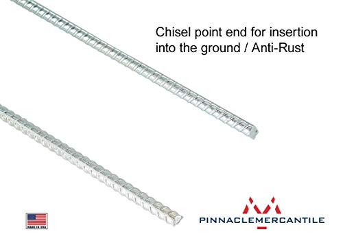 Set 4 or 8 Trampoline Anchors Ground Anchor Stakes Heavy Duty Anti-Rust 3/8 Round 12 inches Long Made in the USA - view 3