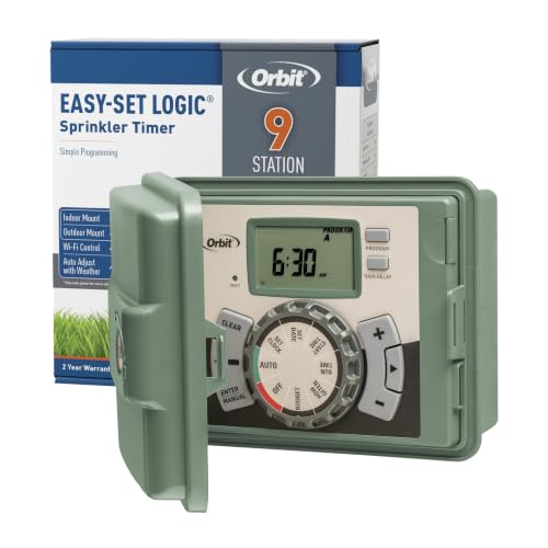 57899 9-Station Outdoor Swing Panel Sprinkler System Timer