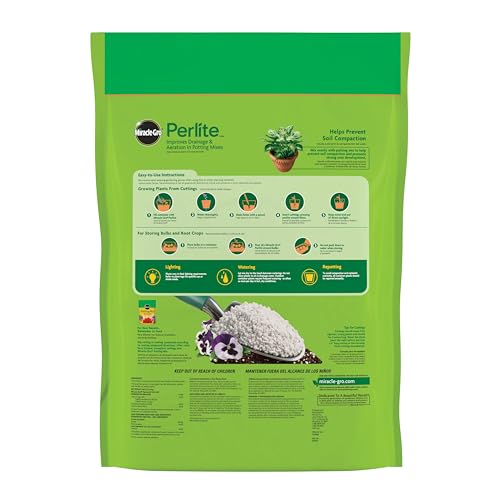 Miracle-Gro Perlite - Enriched with Plant Food, Improves Drainage and Aeration in Potting Soil Mixes, For Container Plants, 8 qt. (3-Pack) - view 6