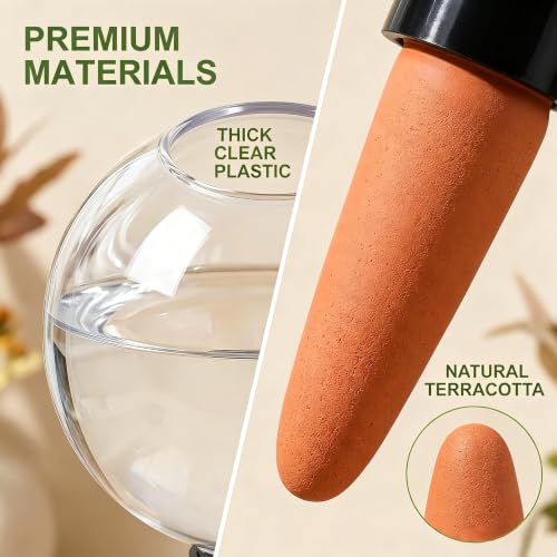 2-Pack 19oz XL Self-Watering Globes, Terracotta Plant Waterer Spikes - view 5