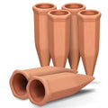 Large Terracotta Plant Watering Spikes, Automatic Plant Waterer Outdoor | Indoor Use, Vacation Clay Watering Devices System, Slow Release Self Watering Planter Insert, 6 Pack