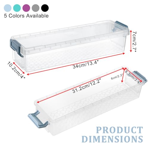 1 Pack Long Plastic Storage Box for Pencils Clear Marker Organizer - view 4