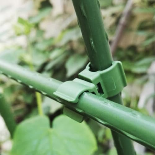 50pcs Green Plastic Plant Trellis Connector Clip for Bean Stakes - view 5