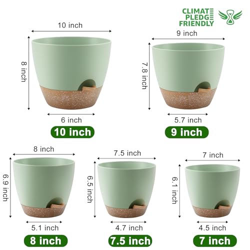 7/7.5/8/9/10 Inch Self Watering Pots for Indoor/Outdoor Plants - view 2