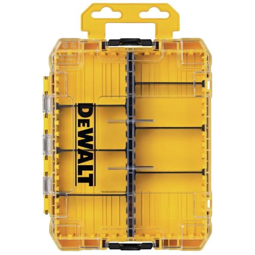 Tool Box, Medium 8-Compartments Small Parts Organizer, Portable Tough Case Screw Organizer Toolbox with Customazible Dividers (DWAN2190) - view 4